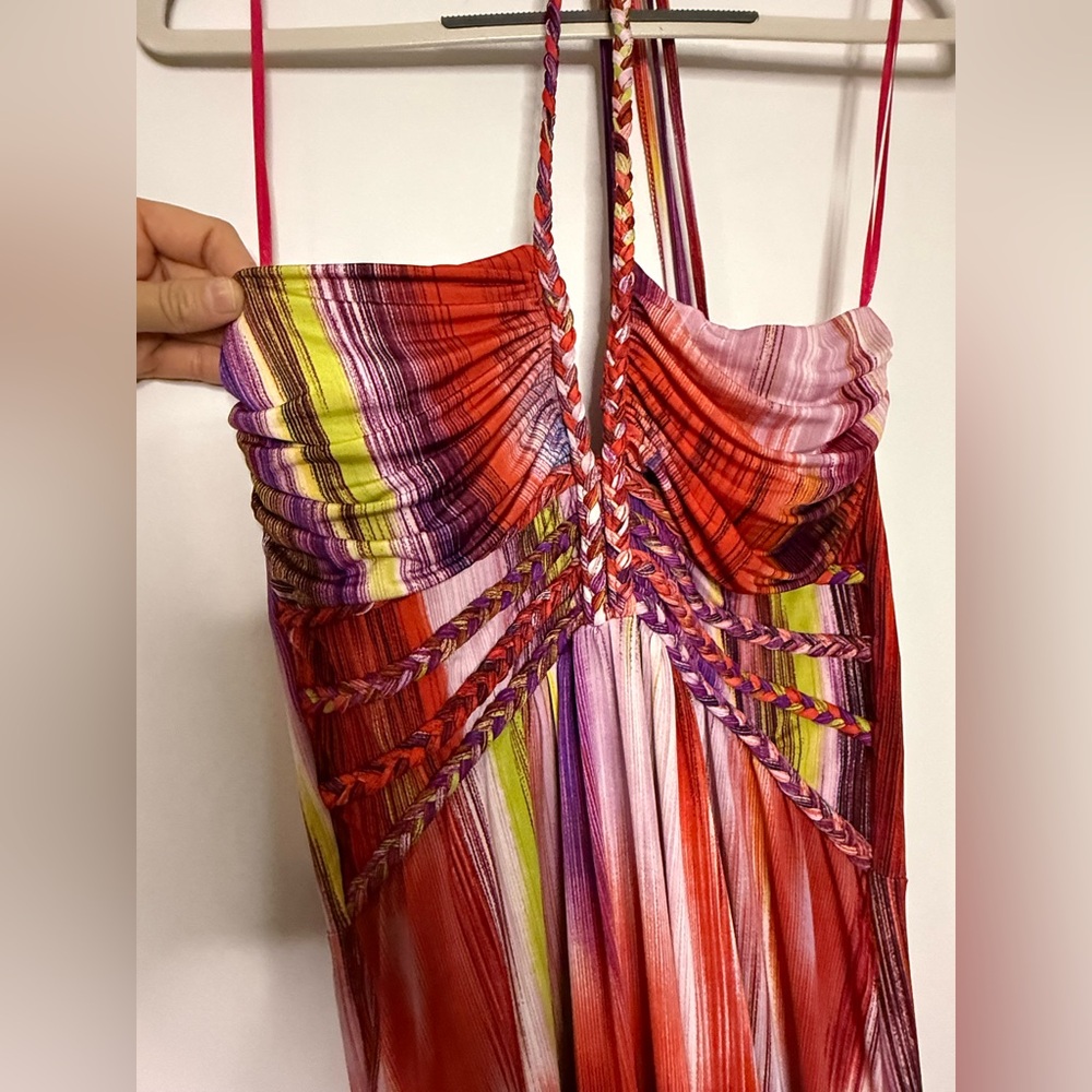 Cynthia Rowley multicolored braided‎ maxi dress - Picture 4 of 8